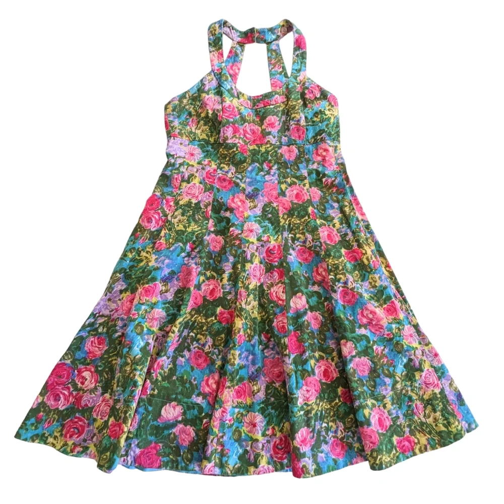 London Times Sleeveless Fit and Flare Dress Size 14P - Picture 4 of 12